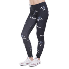 BLVCK/White CrossBone Leggings
