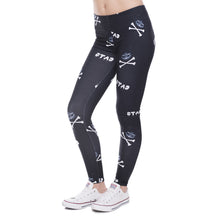 BLVCK/White CrossBone Leggings